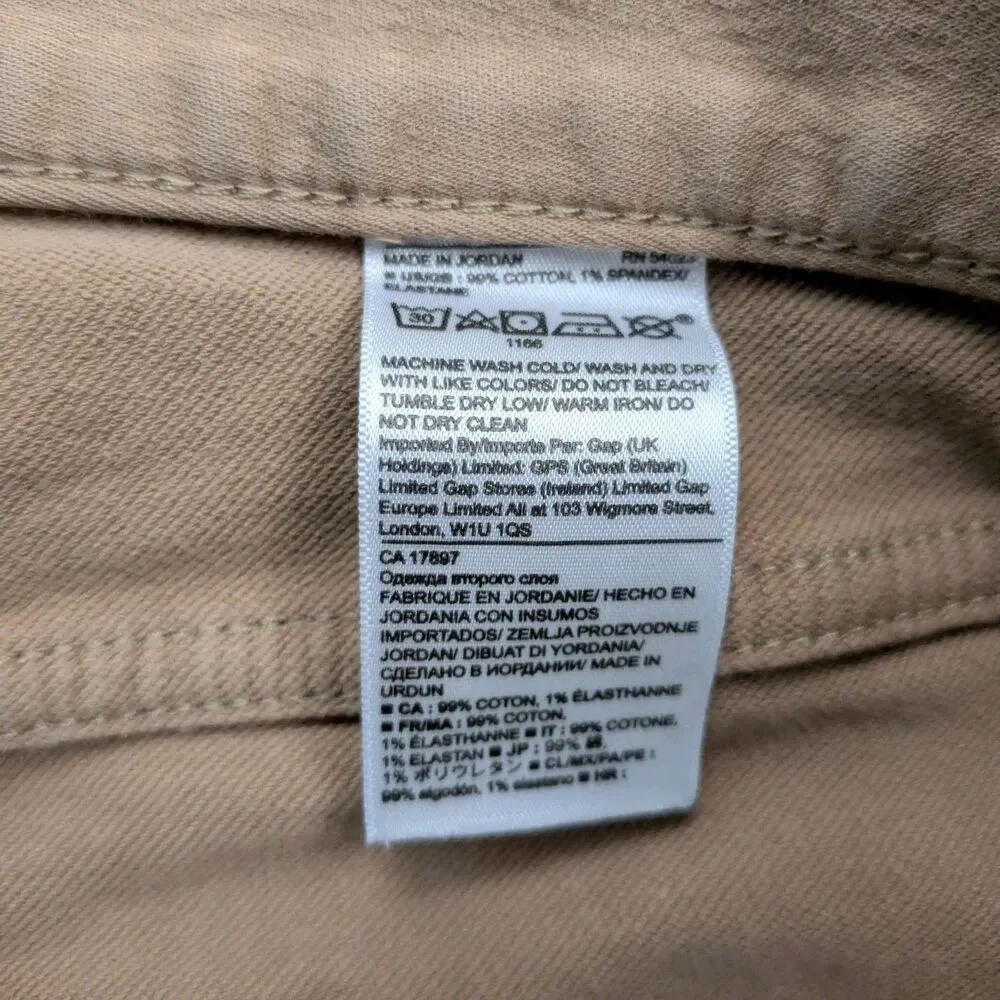 Banana Republic Jeans Mens 30x28‎ Traveler Athletic Tapered Fit Khaki Denim